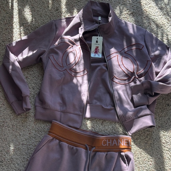 CC Boutique Jackets & Blazers - Embroidered CC jacket this is a boutique item with CC logo.with pants